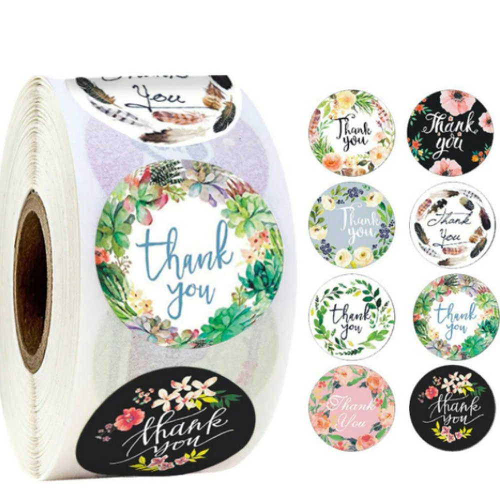 Thank you Stickers - 500 pcs